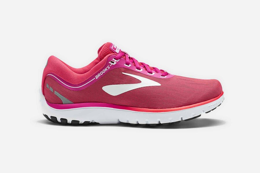 Brooks Men's PureFlow 7 Road Running Shoes Pink/White VZAG-75439